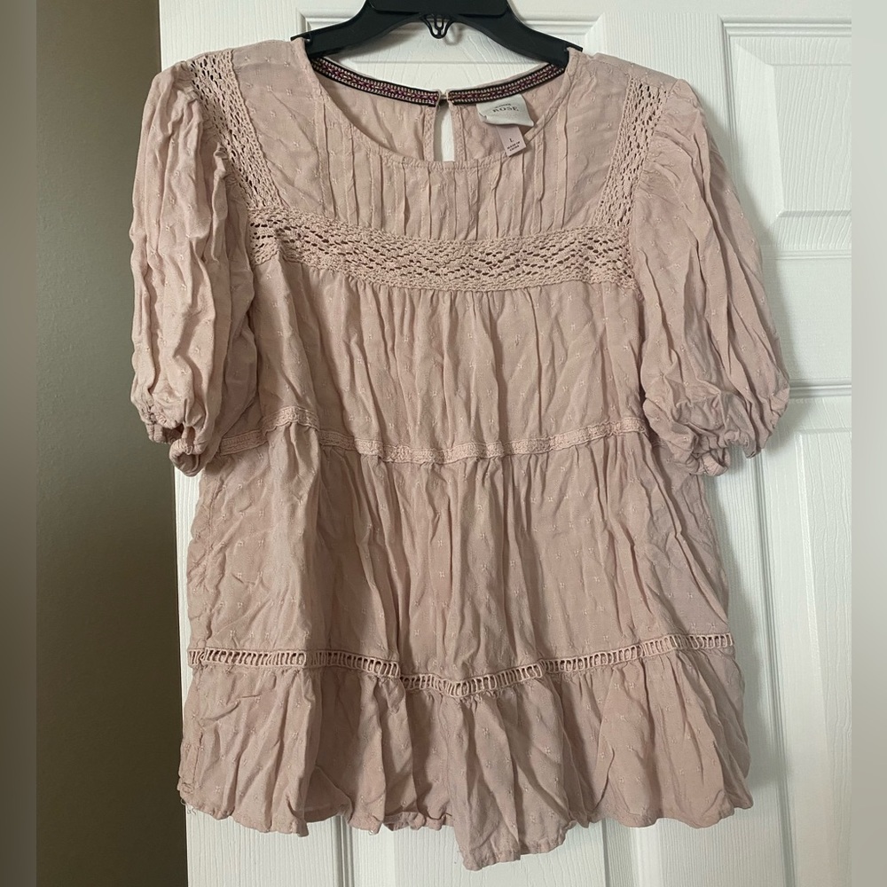 (L) Knox Rose Pink Blouse